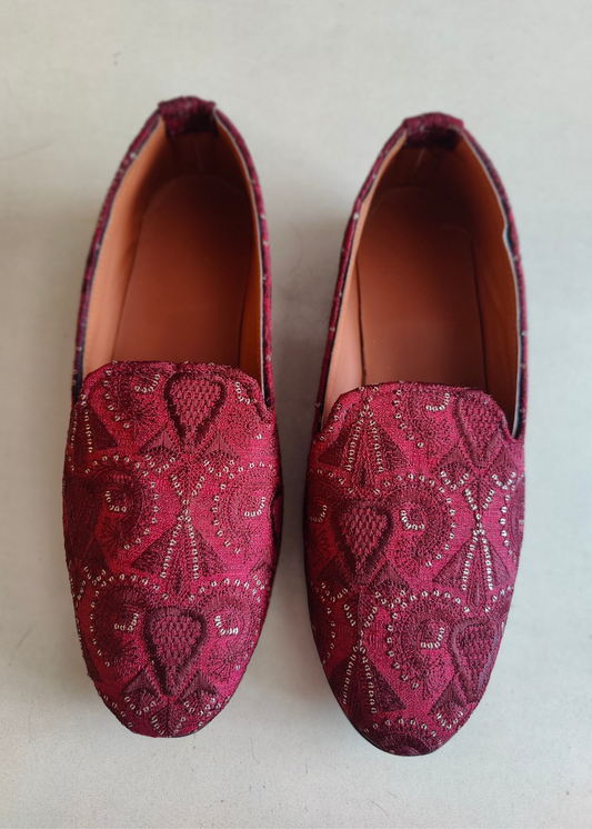 Wine Loafer Shoes for Mens