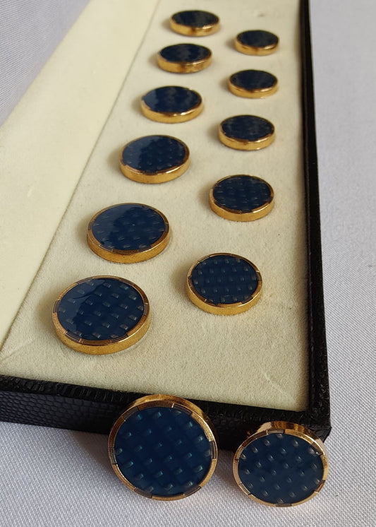 Blue Subtle Sherwani Metal Suit Buttons