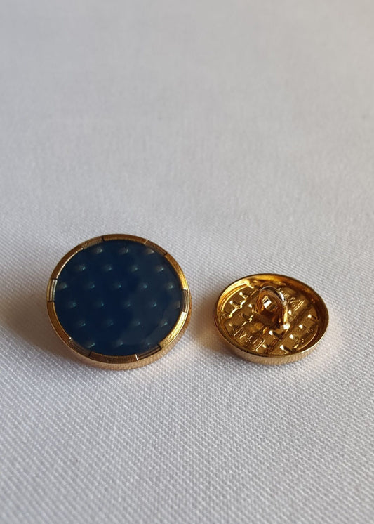 Blue Subtle Sherwani Metal Suit Buttons