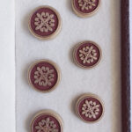 Maroon Golden Sherwani Metal Suit Buttons