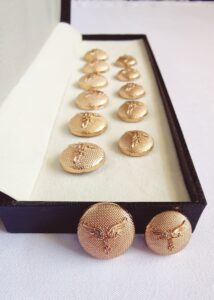 Golden Designer Sherwani Metal Buttons