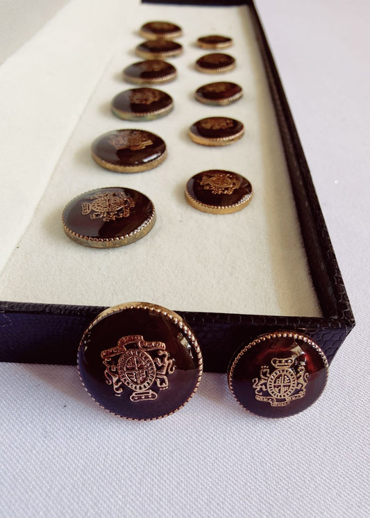 Royal Golden Enamel Sherwani Suit Buttons