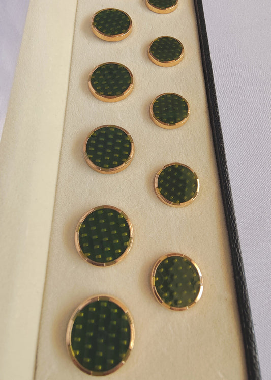 Bottle Green Subtle Sherwani Metal Suit Buttons