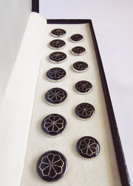 Black Sherwani Metal Suit Buttons