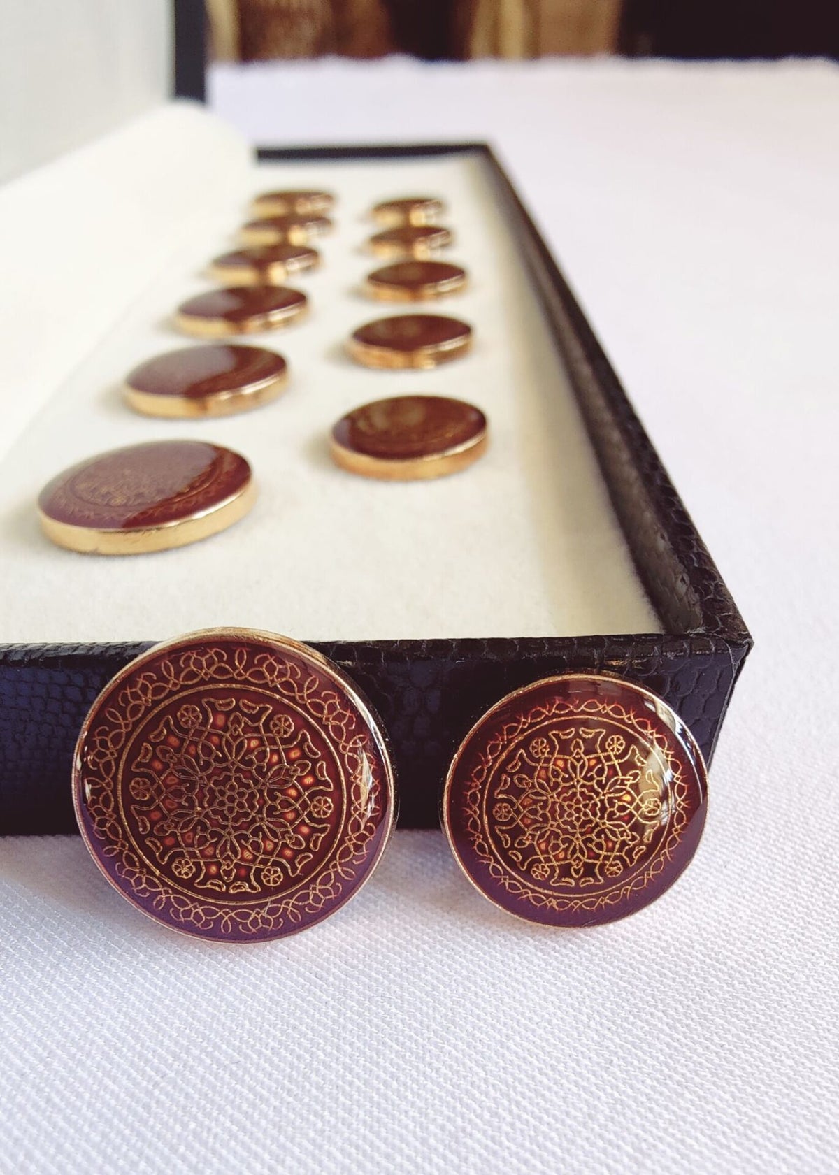 Sherwani Metal Maroon Suit Sherwani Buttons