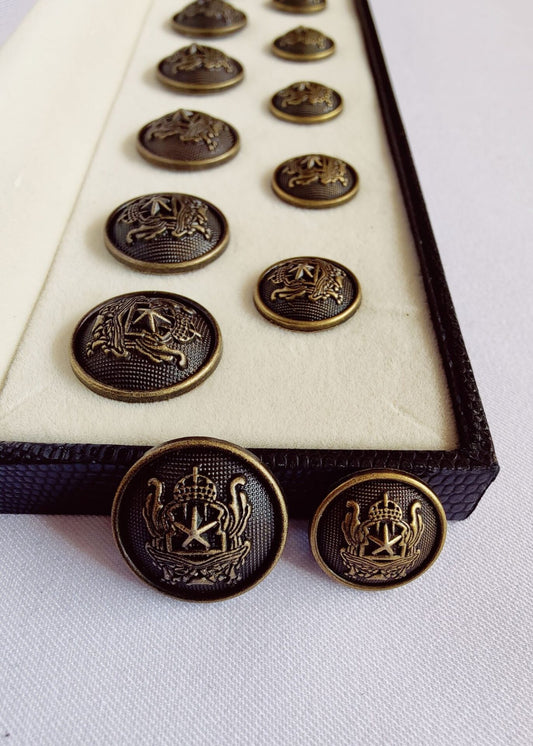 Vintage Sherwani Metal Suit Buttons