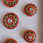 Red Rajasthani Sherwani Buttons