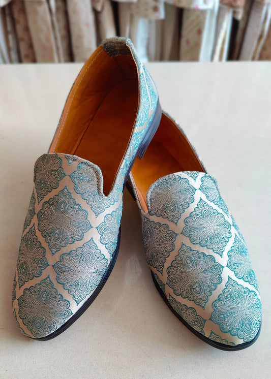 Light Blue Loafer Shoes for Mens