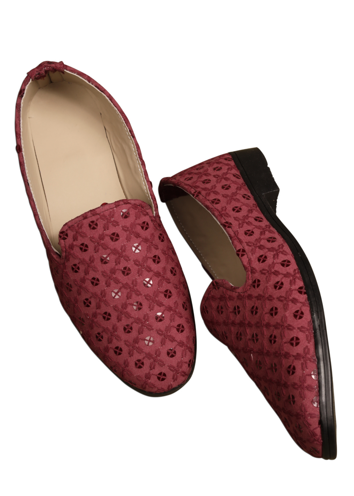 Wine Sequence Loafer  Shoes For Men