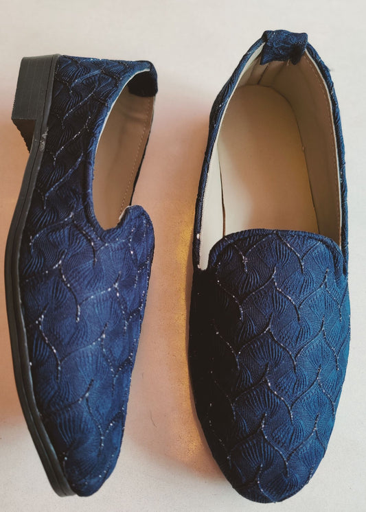 Navy Blue Designer Loafers for Mens