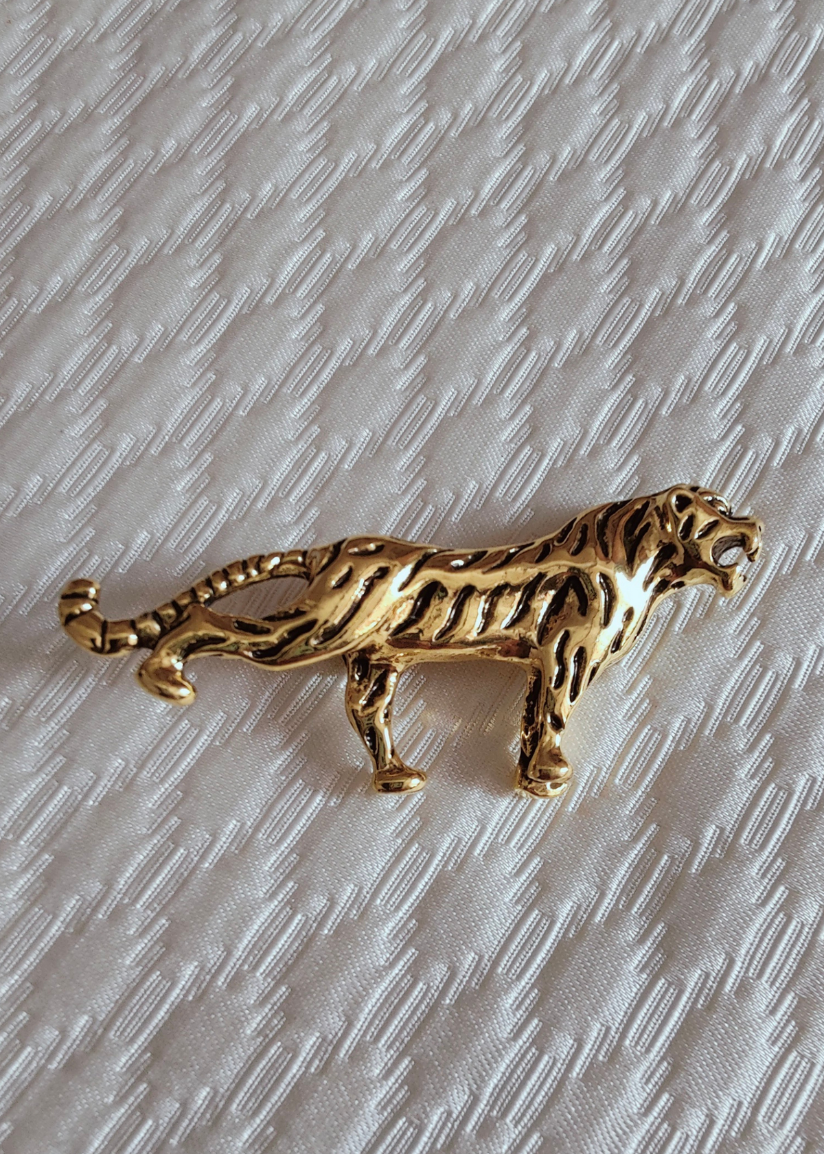 Golden Vintage Tiger  Brooch
