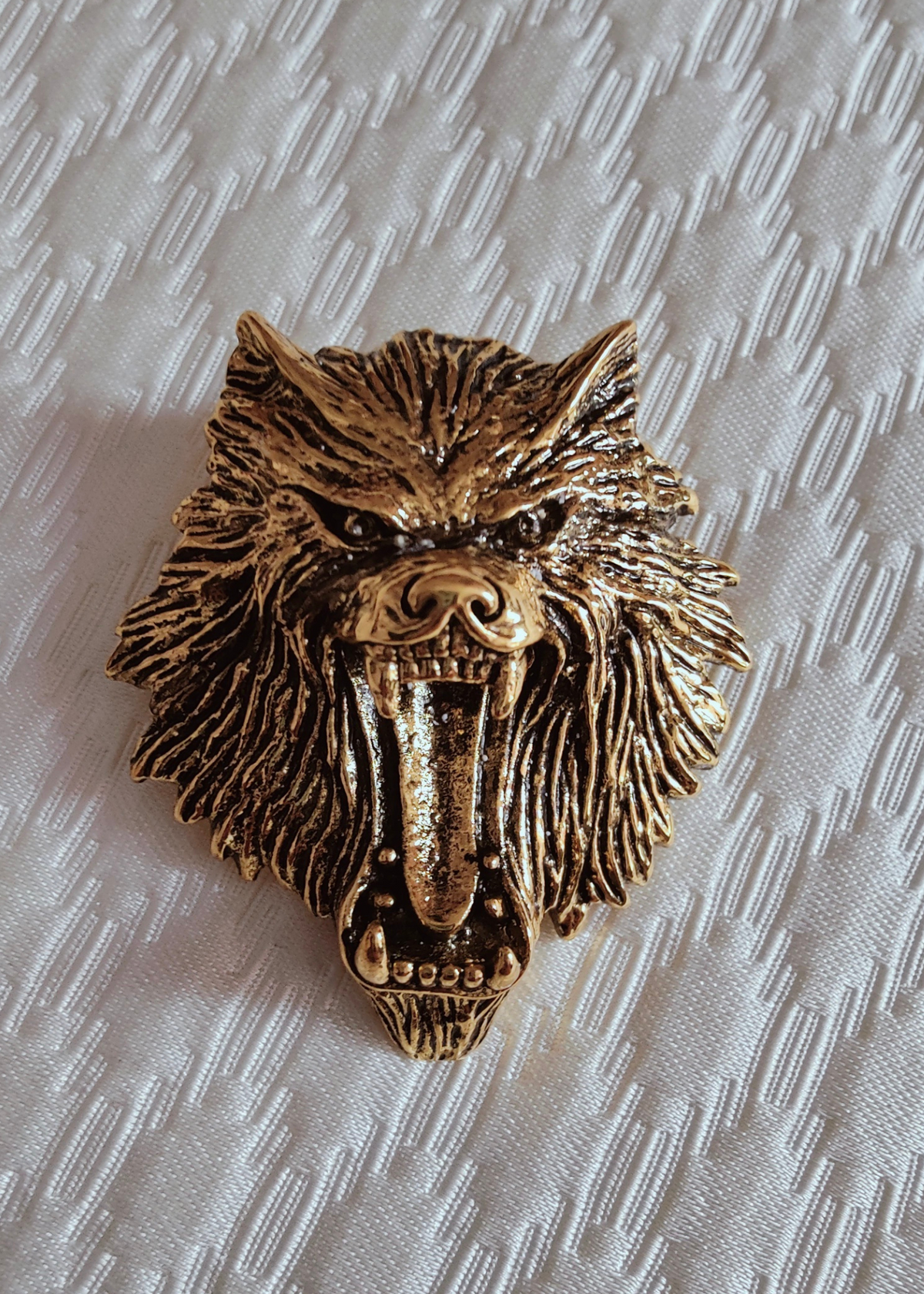 Golden Roaring Tiger Brooch