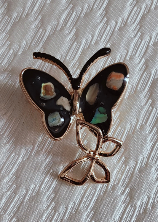 Black Butterfly Designer Brooch