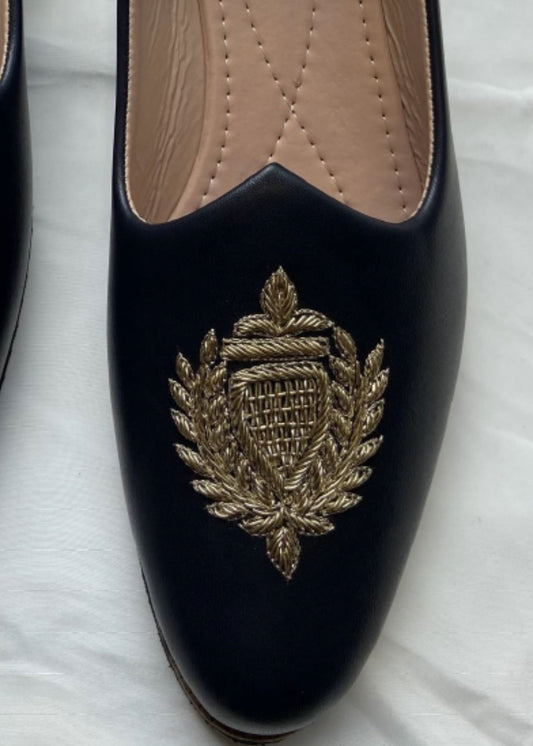 BLACK HAND WORK LOAFER SHOES FOR MEN