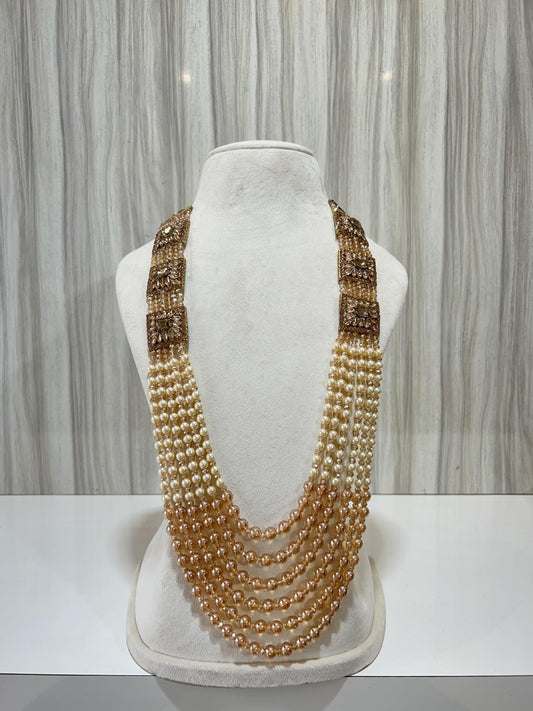 LIGHT GOLDEN KUNDAN MALA