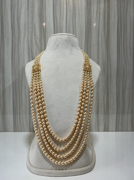 LIGHT GOLDEN KUNDAN MALA