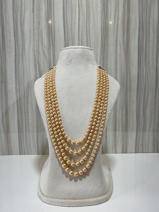 LIGHT GOLDEN KUNDAN MALA