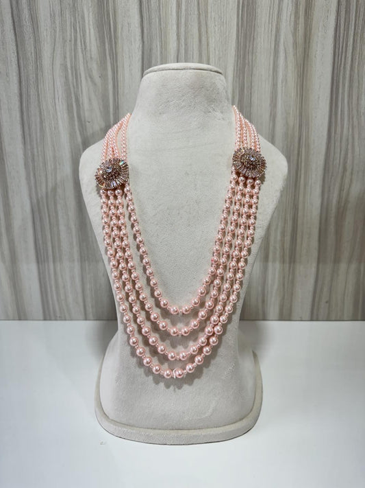 LIGHT PINK KUNDAN MALA