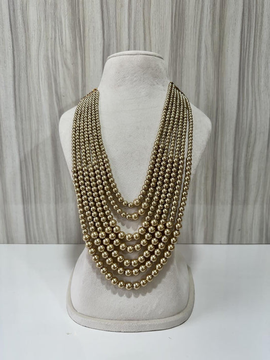 GOLDEN 7 LAYER KUNDAN MALA