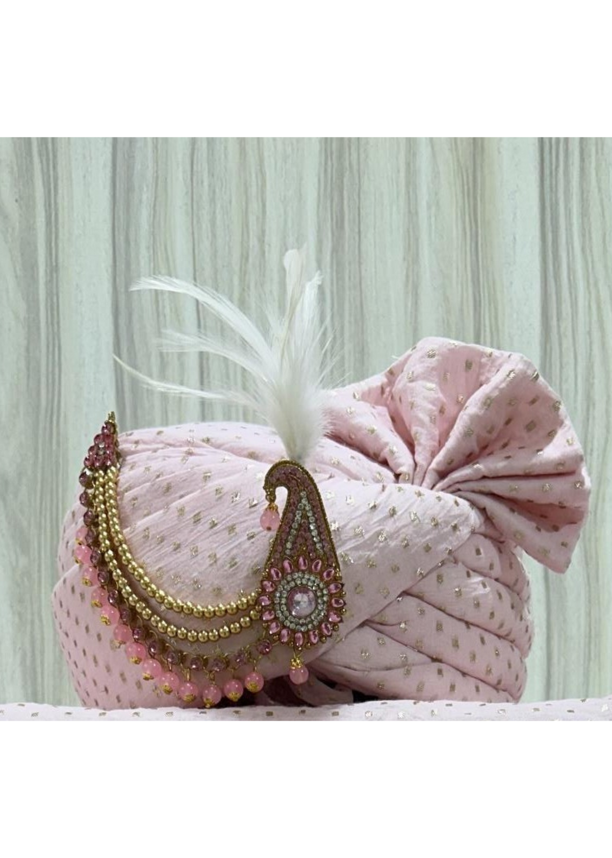 LIGHT PINK CHANDERI SAFA