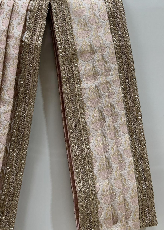 LIGHT PINK X CREAM  STOLE