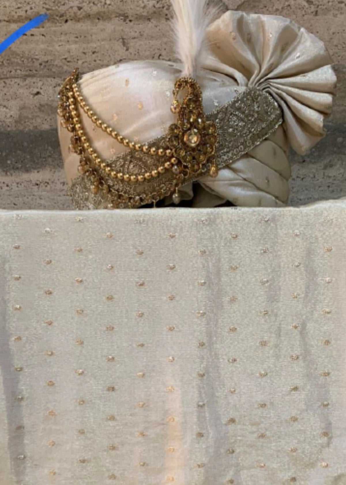 Light Golden Safa Dupatta Set