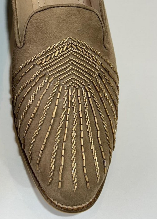 ANTIQUE GOLDEN SUEDE CUTDANA SHOES FOR MEN