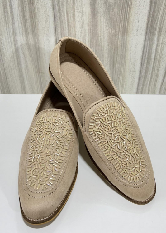 LIGHT GOLDEN SUEDE SHOES FOR MEN