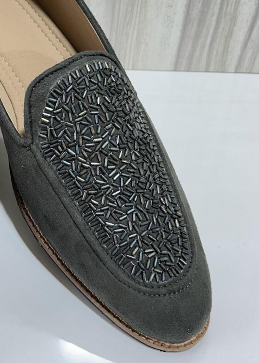 MEHNDI GREEN SUEDE SHOES FOR MEN