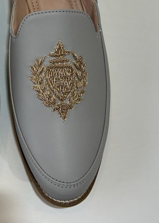 GREY HANDWORK SHOES FOR MEN