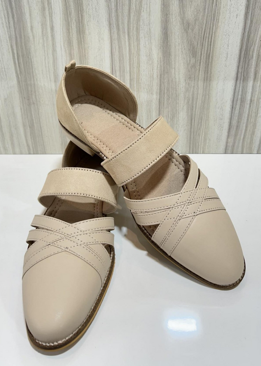 CREAM SUEDE LEATHER SANDLE FOR MEN