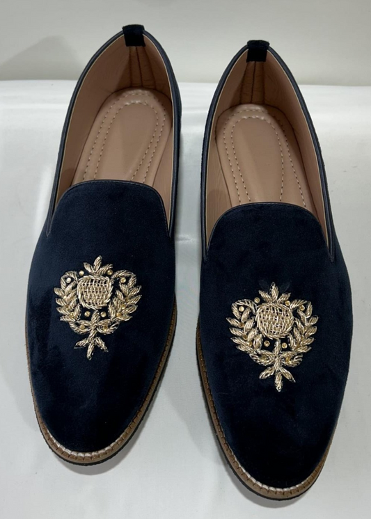 DARK NAVY BLUE SUEDE SHOES FOR MEN