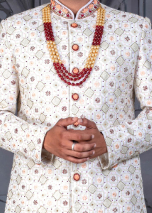 Multicolour Designer Sherwani for Groom